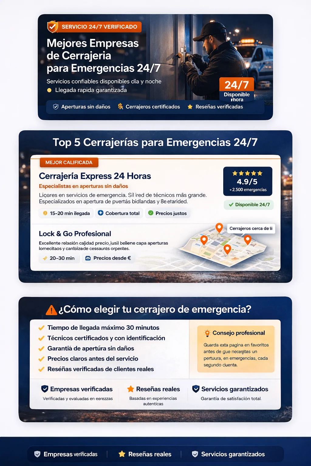 Mejores empresas de cerrajeria para emergencias 24 7 - Mejores empresas de cerrajer&iacute;a para emergencias 24/7