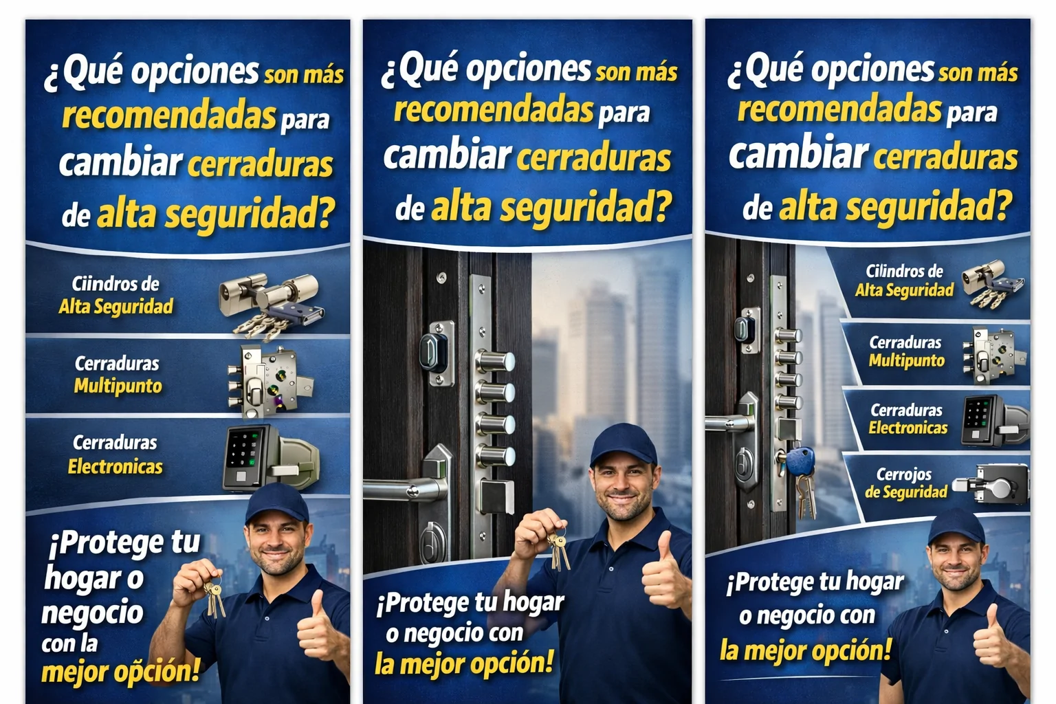 Que opciones son mas recomendadas para cambiar cerraduras alta seguridad - &iquest;Qu&eacute; opciones son m&aacute;s recomendadas para cambiar cerraduras de alta seguridad?